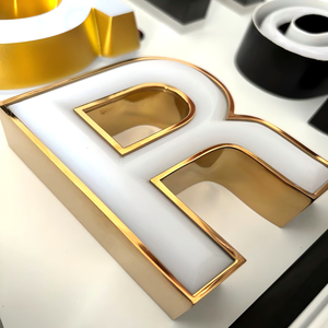 Biển hiệu 3D tùy chỉnh cho các cửa hàng làm đẹp, cửa hàng thương mại, biển hiệu ngoài trời chống thấm nước bằng kim loại <span class=keywords><strong>acrylic</strong></span>, đèn LED - Product Image 1