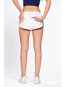 Munns & Mars Women's White Solid Sports <b>Shorts</b> <b>Lycra</b> Stretchable Active Wear for Gym Training Workout Running Yoga and Fitness - Product Image 2