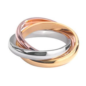 Anillos Góticos Minimalistas de Moda en Tres Colores, Combo de Venta al por Mayor, Oro de <span class=keywords><strong>18K</strong></span>, Acero Inoxidable 316L, Liquidación para Mujer - Product Image 2