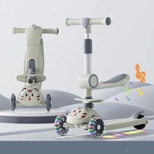 Trottinettes pour enfants en gros, trottinettes pour enfants avec 3 grandes roues en PU lumineuses, légères, pliables, pour filles et garçons - Product Image 6