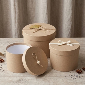 Wholesale Custom Logo Printing Strong Recyclable Kraft Paper <b>Flower</b> <b>Boxes</b> Packaging with Embossing and Shiny Golden Printing - Product Image 3