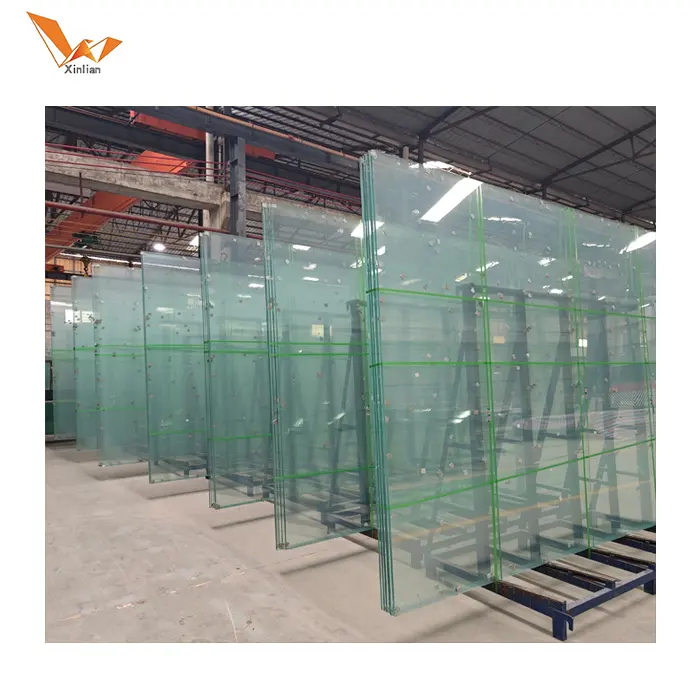 Foshan卸売印刷ラミネート6 152 6強化ガラス家具用壁ガラスパネル
