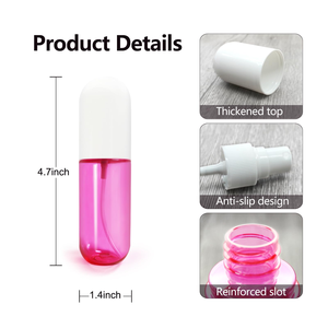 30ml 50ml 60ml 70ml 80ml 100ml Plastic <b>Pill</b> Colorful Capsule Shaped Pet Plastic <b>Bottle</b> With Mist Sprayer Head - Product Image 2
