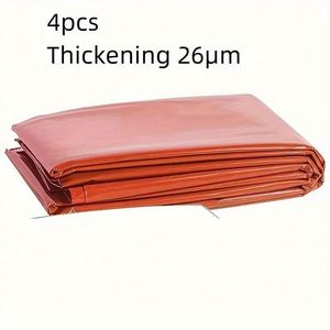 Couverture de survie thermique orange en Mylar pour camping, entièrement imperméable, emballage individuel 130x210cm - Product Image 3