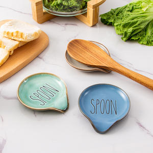 Reposacucharas de Cerámica Chaozhou, Cocido en Horno, Color Sólido, Ecológico, Solo Lavar a Mano, Para Uso Doméstico, Estilo Retro - Product Image 4