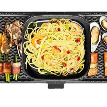 Лидер продаж, высококачественный Многофункциональный Электрический гриль зеленого цвета с горячим горшком