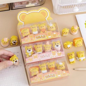 Juego de Papelería Coreano con Borradores de Animales, 4 Piezas, Forma de Oso, Bonito y Divertido, Venta al por Mayor para Niños - Product Image 5