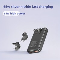 Chargeur rapide GaN 65W PD transfrontalier pour téléphone portable et ordinateur portable avec adaptateur standard européen