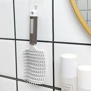 หวีขนแปรงโค้งขนาดใหญ่สีแดงหยางจื่อ สำหรับจัดแต่งทรงผม นวดหนังศีรษะ หวีพกพาสำหรับผู้ชายและผู้หญิง ทำจากขนม้า-ยุนลี่ - Product Image 6