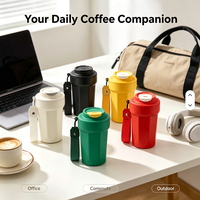 Bouteille d'eau intelligente en acier inoxydable 316 avec logo personnalisé, 450 ml, affichage LED de la température, thermos isotherme, gobelet à café, 6-12
