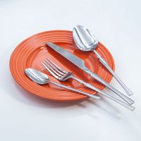Ensemble de couverts en acier inoxydable GEMEI, design classique, pour la maison, l'hôtel, le restaurant, passe au lave-vaisselle, finition miroir