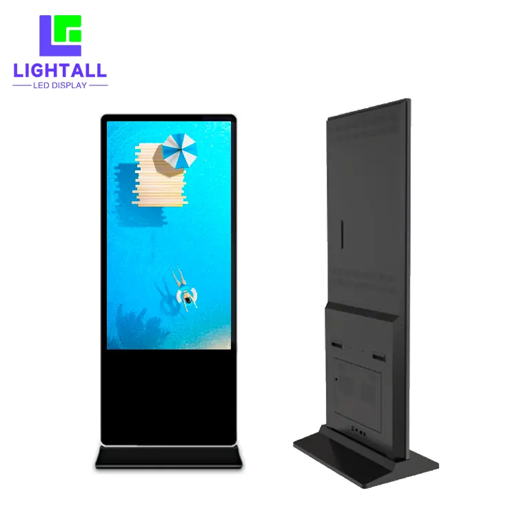 Kiosk Màn Hình Cảm Ứng TV Đứng Đặt Sàn Màn Hình Hiển Thị Kỹ Thuật Số LCD HD 4K 55 Inch Màn Hình Máy Phát Quảng Cáo Trong Nhà