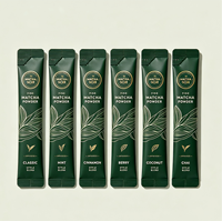 Sachet thermoscellable personnalisé en aluminium pour poudre de boisson électrolytique au matcha, petit sachet thermoscellable de qualité alimentaire