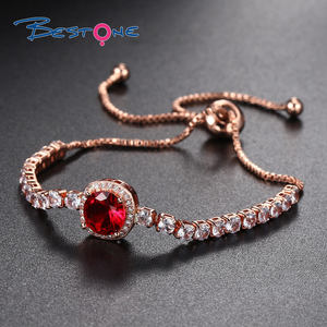 Delicadas pulseras de piedra natal de cristal de colores para mujer, regalos de joyería, pulsera de tenis de circonita cúbica con micropavé de lujo CZ Iced Out - Product Image 4