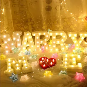 Anniversary Engagement Illuminate Sign Marquee Party Valentine Marriage Supplier Marry Me Led Light Up Letter Wedding Decoration