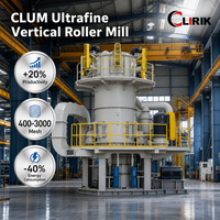 Broyeur à rouleaux vertical ultrafin CLUM à fonctionnement intelligent 400-3000 Mesh pour le traitement des minéraux non métalliques