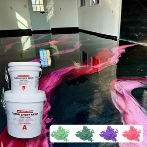<span class=keywords><strong>Epoxi</strong></span> Metálico 2:1 100% Sólido Rojo-Marrón, Libre de Burbujas, Resistente a Químicos y Rayones, para Pisos Comerciales y Residenciales - Product Image 1