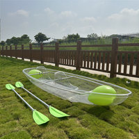 Vente en gros Bateau transparent Fun Canoë Multijoueur Kakay Bateau transparent bateau en plastique