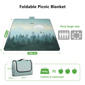 Coperta da Picnic Extra Large impermeabile resistente pieghevole tappetino da Picnic coperta da esterno per il <span class=keywords><strong>prato</strong></span> in spiaggia - Product Image 2