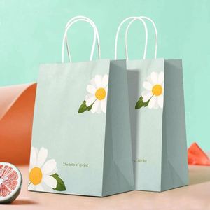 Sacs cadeaux de luxe en papier kraft brun écologique avec logo personnalisé KM pour l'emballage de bijoux - Product Image 3