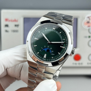 Reloj Premium para Uso Diario, Totalmente en Acero Inoxidable, con Brazalete Integrado, Esfera Negra y Fase Lunar - Product Image 6