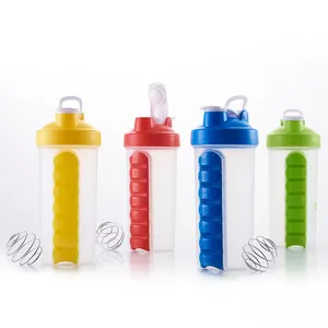 FX Factory Hot Sale 700ML Sport kombination Tägliche Pillen box Organizer Shaker Flaschen BPA-freie Plastik wasser flasche