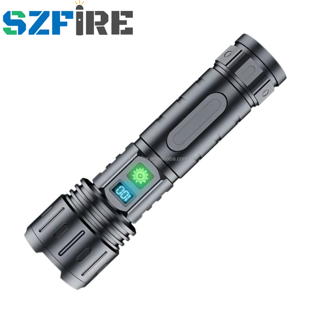 High Quality LED Flashlight with Power Display Screen Extremely Bright 5 Modes Waterproof Telescopic Zoom for Outdoor Camping