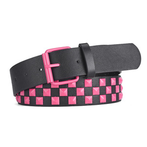 <span class=keywords><strong>Ceinture</strong></span> en cuir PU colorée de style punk pour hommes et femmes, <span class=keywords><strong>pas</strong></span> chère, avec boucle en alliage de fer - Product Image 3