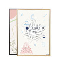 Kustom A3 A4 A5 sertifikat tampilan bingkai foto Aluminium Alloy bingkai Poster dengan Plexiglass Backing Set