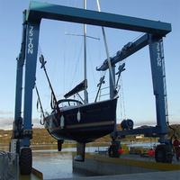 Grue à portique à moteur diesel Haitai 100-500 tonnes, élévateur de bateau, élévateur de voyage avec boîte de vitesses, roulement à billes