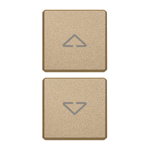 Botones de llamada para elevadores con símbolos de flecha en oro satinado, 3.5 pulgadas de largo, 6.5 pulgadas de ancho y 1.5 pulgadas de alto - Product Image 1