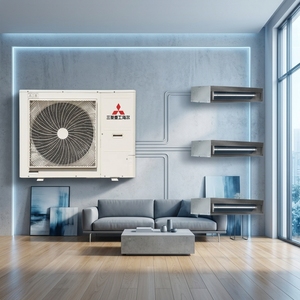 Unité d'<span class=keywords><strong>air</strong></span> intérieur à conduit de toit <span class=keywords><strong>Mitsubishi</strong></span> Heavy-Haier R-410A avec <span class=keywords><strong>pompe</strong></span>, économe en énergie, pour un apport d'<span class=keywords><strong>air</strong></span> frais sûr, stérilisation et fonctionnement silencieux - Product Image 1