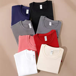 Designer de haute qualité personnalisé 100% coton grande taille coupe ample couleur unie T-shirt vierge pour hommes avec logo d'impression numérique 180gsm - Product Image 5