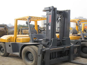 Used 10-Ton TCM FD100Z8 <b>Forklift</b> USA Original Diesel Engine Gearbox Pump High Efficiency 4WD Rough Terrain Solid Tire <b>Manual</b> - Product Image 6