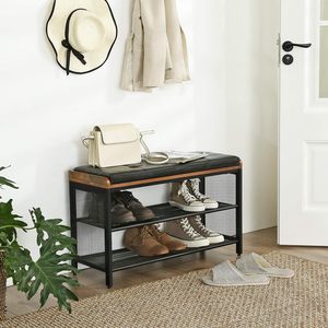 Banco para cambiar zapatos, ideal para el hogar, con almacenamiento para zapatos, tapicería suave, se puede sentar sobre él, banco tipo sofá, banco largo - Product Image 1