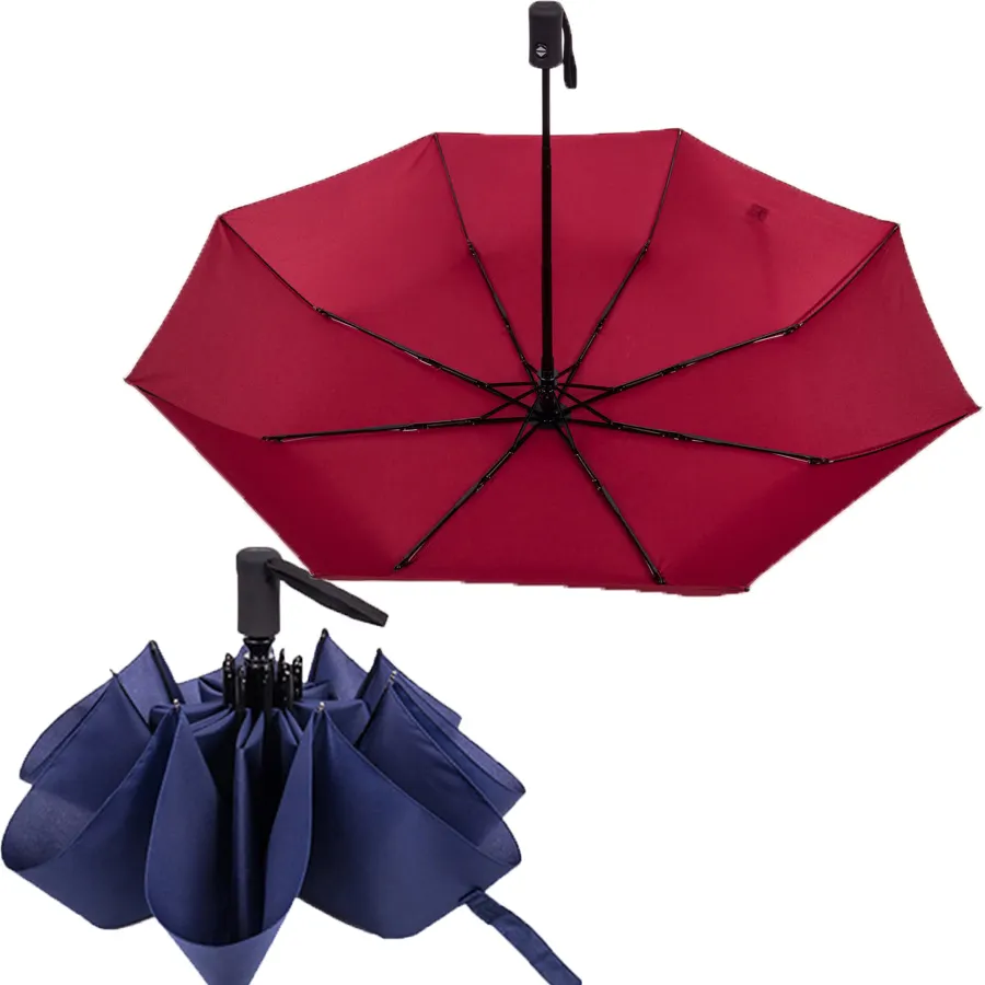 مظلات الإعلانات الأوتوماتيكية بالكامل من Nuoxin باللون الأحمر مناسبة كهدية للأعمال للبيع بالجملة