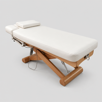 Table de massage électrique à 2 moteurs avec télécommande, appui-tête à double vérin à gaz, table de soin du visage, équipement de beauté pour salon, spa, clinique
