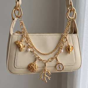 Colgante de Cadena Metálica Dorada para Bolso con Dijes Intercambiables de Concha Marina, Cangrejo, Estrella de Mar y Perla, Accesorios de Llavero para <span class=keywords><strong>Mujer</strong></span> - Product Image 2