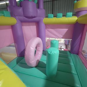 Casa de rebote inflable de PVC de 20 pies de color pastel con tobogán y piscina de bolas, castillo hinchable para saltar para alquiler de fiestas - Product Image 2