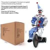 Nouveau modèle de clown cycliste MCT Halloween Circus avec capteur électrique, accessoires décoratifs pour la mise en scène de maisons hantées