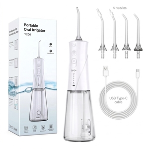 Hydropulseur <span class=keywords><strong>Dentaire</strong></span> Électrique Intelligent Portable Sans Fil en Plastique, Rechargeable USB Type-C, 3 Modes, IPX7, Usage Domestique - Product Image 1