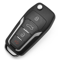 Clé de voiture universelle filaire XKFO01EN 315MHz 433MHz avec télécommande de démarrage, lame vierge non coupée, clés de remplacement pour véhicule