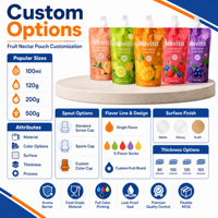 Pochette souple personnalisée en plastique de qualité alimentaire avec bec verseur pour sauces liquides et autres boissons