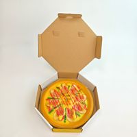 Carpeta de Cartón Corrugado Kraft, Impresión Personalizada, Ecológica y Reciclable para Envasado de Alimentos para Llevar