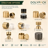 Tapa de Perfume de Metal Resistente con Diseño de Rayas, Ecológica y de Lujo, Fabricada en Zamak para Botellas de Perfume
