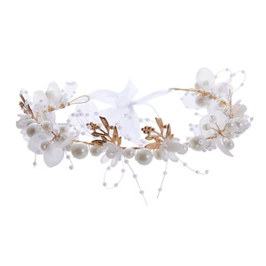 Accessoires <span class=keywords><strong>de</strong></span> cheveux pour femmes et filles, style coréen, mode douce, nouveau design, <span class=keywords><strong>couronne</strong></span> <span class=keywords><strong>de</strong></span> mariage en perles et <span class=keywords><strong>fleurs</strong></span> - Product Image 5