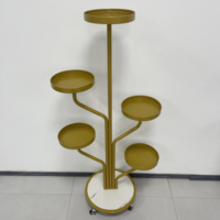 Présentoir à fleurs en métal OEM Pots or décoration intérieure porte-fleurs étagère pour pots de fleurs pour plantes