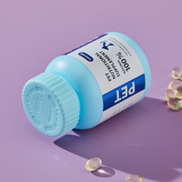 Bouteilles en plastique HDPE de couleur personnalisée 200cc Bouteille d'emballage en plastique pour médicaments avec bouchon à l'épreuve des enfants pour capsules de qualité alimentaire