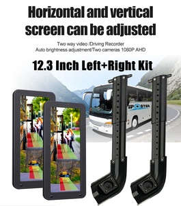 Specchio Elettronico IPoster 12.3\" con <span class=keywords><strong>Monitor</strong></span> AI BSD IPS DVR, Lunghezza 44cm Estensibile, Telecamere Laterali Destra e Sinistra <span class=keywords><strong>per</strong></span> Camion - Product Image 2