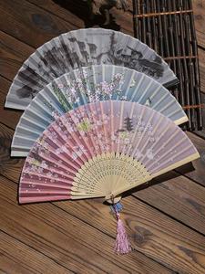 Stil Fan Fan Antike frauen Sommer Tragen Tragbare Falten Kinder Klassische Hanfu Hohl wu dao shan - Product Image 5